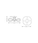 Lampy sufitowe LED - Zuma Line Abro Sufitowa Nowoczesna Czarny/Francuskie Złoto/Szary Mx5520-4-3Bbdt - product 4