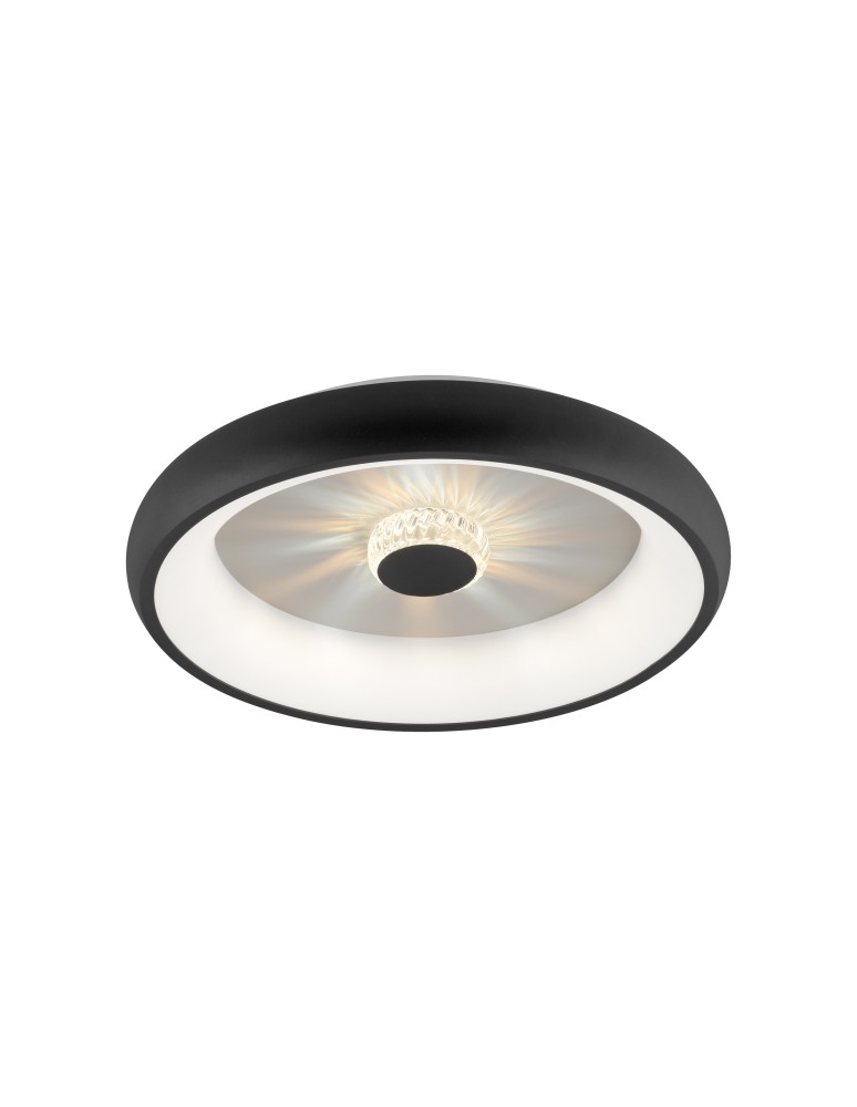 Lampy sufitowe - Leuchten Direkt Vertigo 45cm Sufitowa Z Pilotem Z Regulacją Barwy Światła I Ściemnianiem Czarny 14384-18 - product kolory-swiatla.pl 2