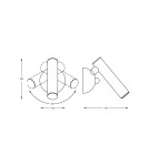 Kinkiety LED - Zuma Line LOYA CZARNY W0461-01A-STP7 KINKIET - product 2