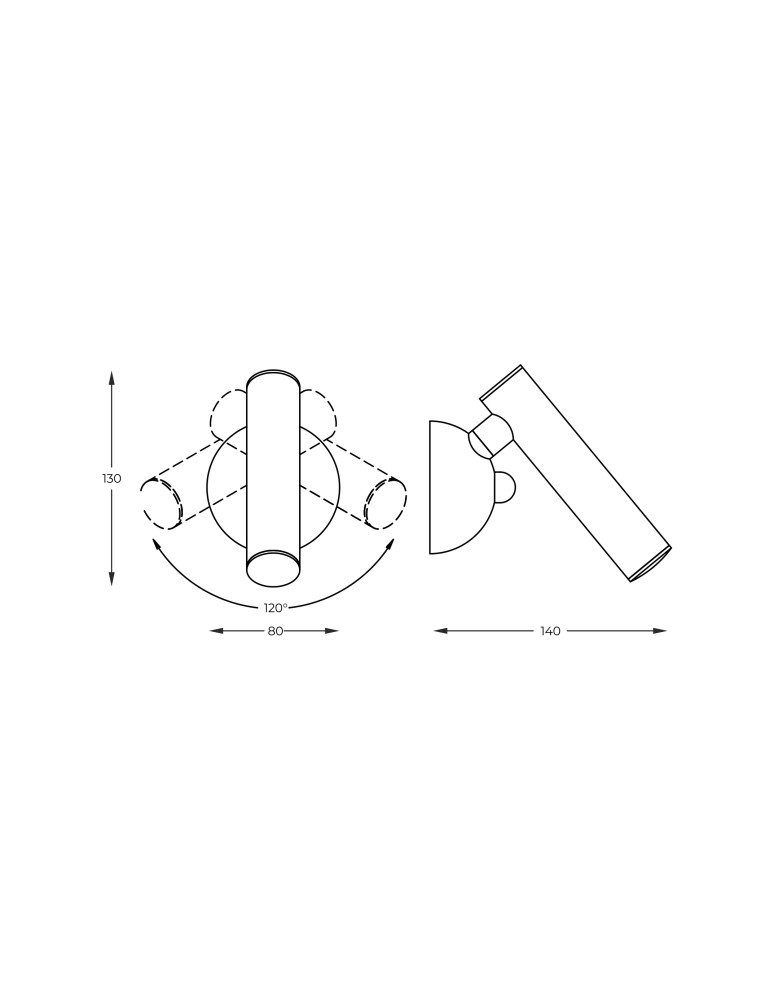 Kinkiety LED - Zuma Line LOYA CZARNY W0461-01A-STP7 KINKIET - product kolory-swiatla.pl 2
