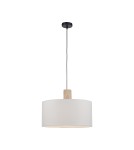 Lampy wiszące z abażurem - Zuma Line LINEN BIAŁY 15112-16 WISZĄCA - product 1