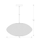 Lampy wiszące druciane - Zuma Line ORION CZARNY MAT A8032L-MBK WISZĄCA - product 2