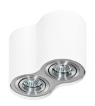 Oprawy sufitowe na wymienne źródło światła - Azzardo BROSS 2 WHITE/ALUMINIUM 2xGU10 Natynkowa Biały/Aluminium AZ0784 - product 1