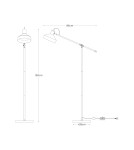 Lampy podłogowe łamane - Zuma Line SIGMA CZARNY/ZŁOTY A4009-SBK PODŁOGOWA - product 2