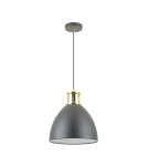 Lampy wiszące loftowe - Zuma Line MENSA CZARNY/ZŁOTY A8050L-SBK WISZĄCA - product 1