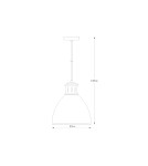 Lampy wiszące loftowe - Zuma Line MENSA CZARNY/ZŁOTY A8050L-SBK WISZĄCA - product 2