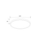Plafony LED - Zuma Line CAMI DREWNO/BIAŁY WM-BP1108-L-W SUFITOWA - product 2