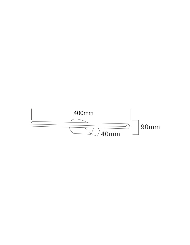 Kinkiety nad lustro - Zuma Line ARVI CZARNY W89551-40BK KINKIET - product kolory-swiatla.pl 3