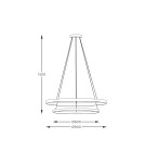 Lampy wiszące okręgi - Zuma Line HORIK CZARNY PEN89424-60+90BK WISZĄCA - product 2