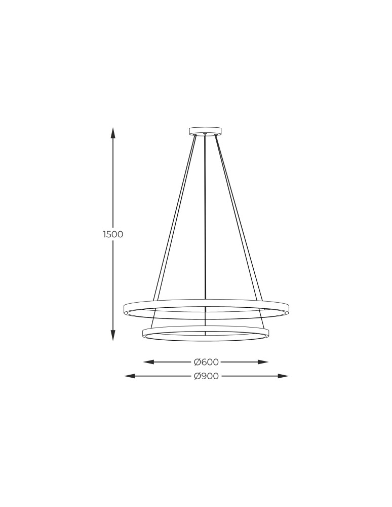 Lampy wiszące okręgi - Zuma Line HORIK CZARNY PEN89424-60+90BK WISZĄCA - product kolory-swiatla.pl 2