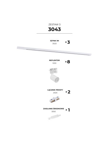 Zuma Line ZESTAW SZYNOPRZEWODY BIAŁY 3043 SZYNOPRZEWODY - produkt 2