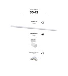 Gotowe zestawy szynoprzewodów - Zuma Line ZESTAW SZYNOPRZEWODY BIAŁY 3042 SZYNOPRZEWODY - product 2