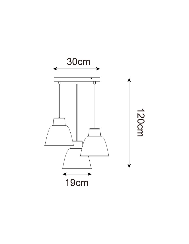 Lampy wiszące w stylu skandynawskim - Zuma Line ORLO BIAŁY/DREWNO P21031M-3R WISZĄCA - product kolory-swiatla.pl 3