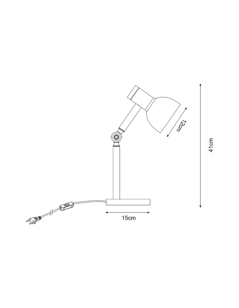 Lampy stołowe dziecięce - Zuma Line BALBO BIAŁY MAT/DREWNO T22004B-WH STOŁOWA - product kolory-swiatla.pl 2