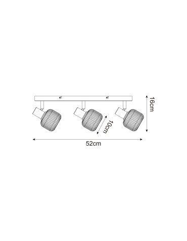 Zuma Line STEM CZARNY MAT/BIAŁY R5021009A-3B SPOT - produkt 2