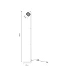 Lampy podłogowe - Zuma Line STEM CZARNY MAT/BIAŁY R5021009A-1F PODŁOGOWA - product 2