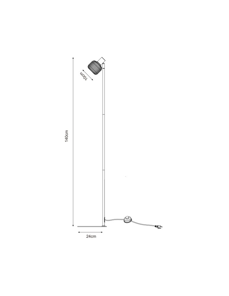 Lampy podłogowe - Zuma Line STEM CZARNY MAT/BIAŁY R5021009A-1F PODŁOGOWA - product kolory-swiatla.pl 2