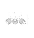 Lampy sufitowe regulowane - spoty - Zuma Line STEM CZARNY MAT/BIAŁY R5021009A-3R SPOT - product 2