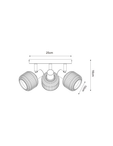 Zuma Line STEM CZARNY MAT/BIAŁY R5021009A-3R SPOT - produkt 2