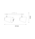 Lampy sufitowe regulowane - spoty - Zuma Line ELTI CZARNY/NATURALNY P22077-2TU SPOT - product 2