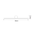 Kinkiety nad lustro - Zuma Line FAD ZŁOTY WL22032H-L60 KINKIET - product 2