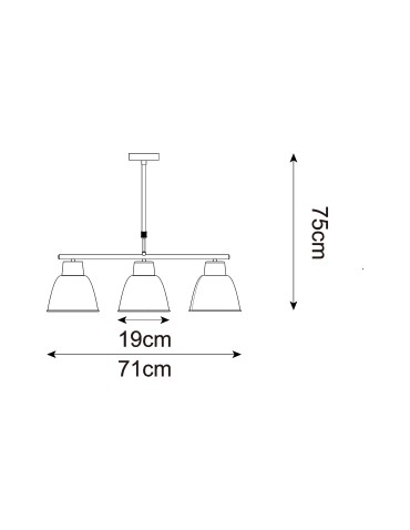 Zuma Line ORLO BIAŁY/DREWNO P21031M-3TUP WISZĄCA - produkt 2