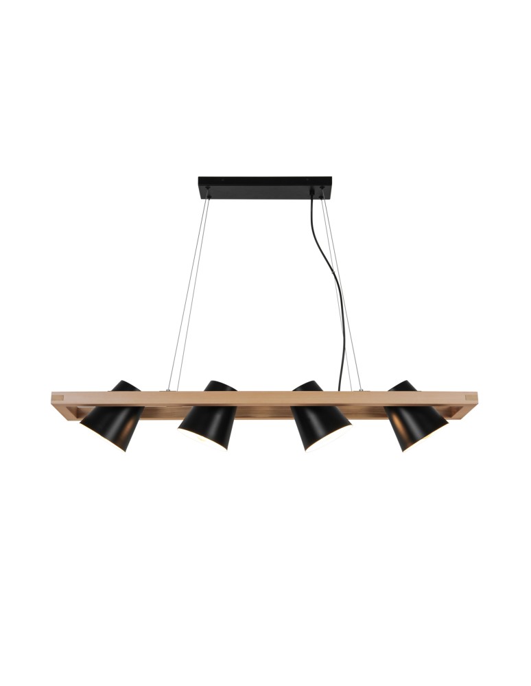Zuma Line ELTI CZARNY/NATURALNY P22077-4 WISZĄCA