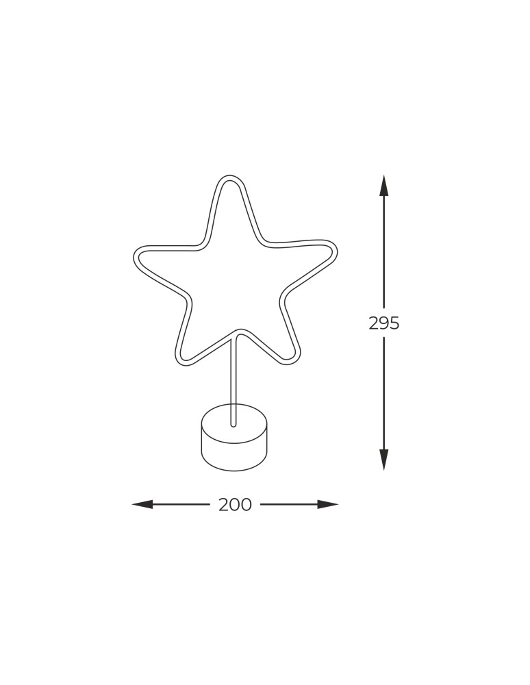 Lampy stołowe dekoracyjne - Zuma Line NEON NIEBIESKI FM-NB20 STOŁOWA - product kolory-swiatla.pl 2
