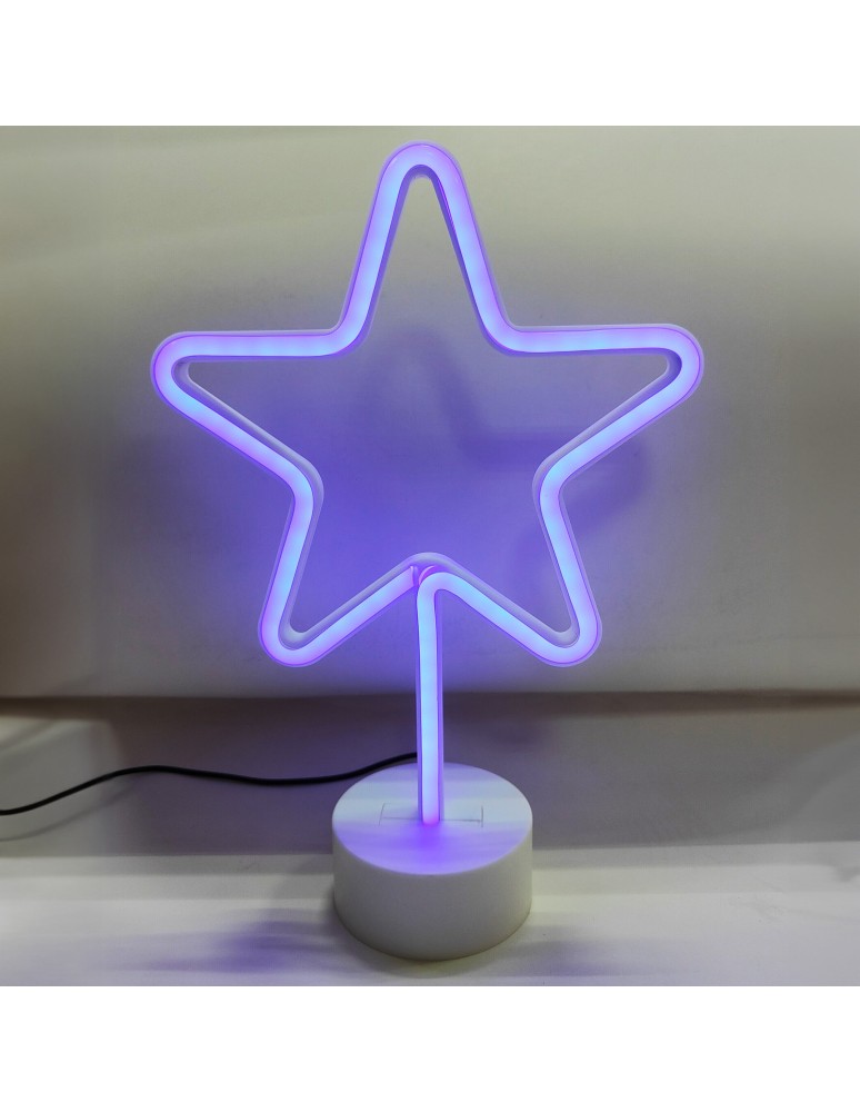 Lampy stołowe dekoracyjne - Zuma Line NEON NIEBIESKI FM-NB20 STOŁOWA - product kolory-swiatla.pl 3