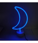 Lampy stołowe dekoracyjne - Zuma Line NEON NIEBIESKI FM-NB27 STOŁOWA - product 2