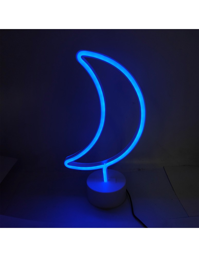 Lampy stołowe dekoracyjne - Zuma Line NEON NIEBIESKI FM-NB27 STOŁOWA - product kolory-swiatla.pl 2