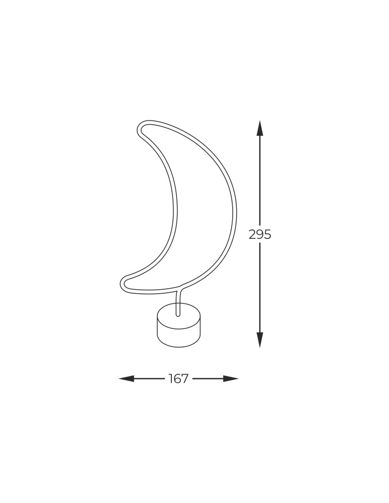 Lampy stołowe dekoracyjne - Zuma Line NEON NIEBIESKI FM-NB27 STOŁOWA - product kolory-swiatla.pl 3