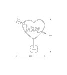 Lampy stołowe dekoracyjne - Zuma Line NEON CZERWONY FM-JNL01 STOŁOWA - product 2
