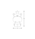 Lampy stołowe dziecięce - Zuma Line HIPOPOTAM RÓŻOWY KDR-613B-PK BIURKOWA - product 3