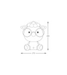 Lampy stołowe dziecięce - Zuma Line OWCA RÓZOWY KDR-612-PK BIURKOWA - product 3