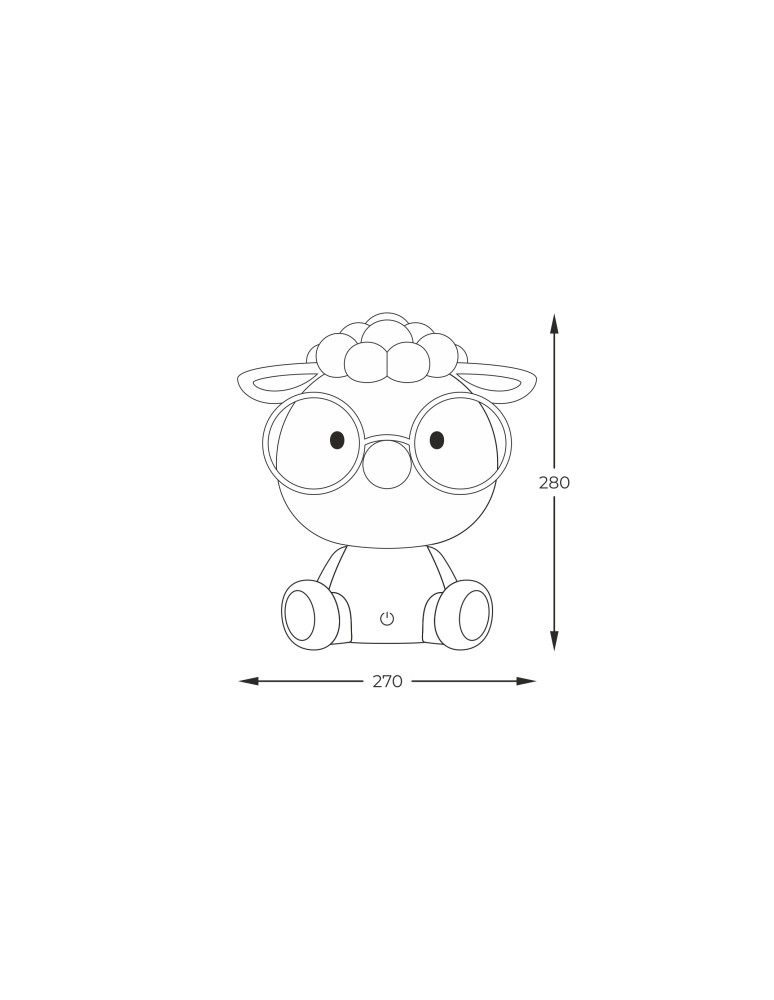 Lampy stołowe dziecięce - Zuma Line OWCA RÓZOWY KDR-612-PK BIURKOWA - product kolory-swiatla.pl 3
