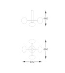 Lampy sufitowe kule - Zuma Line OMI CZARNY 1198 SUFITOWA - product 2
