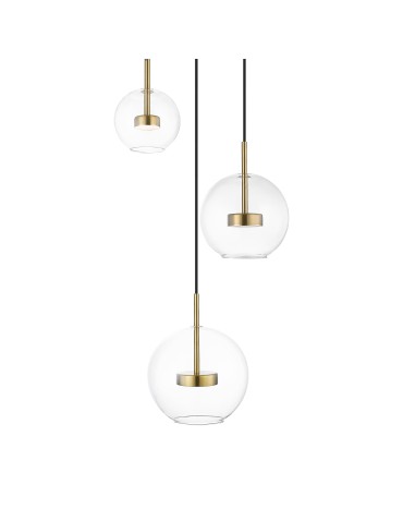 Zuma Line ENCELADUS ZŁOTY BRĄZ/PRZEZROCZYSTY P0428-03L-L4AC WISZĄCA - produkt 2