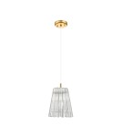 Lampy wiszące glamour - Zuma Line BACH ZŁOTY/PRZEZROCZYSTY P0547-01H-F9AC WISZĄCA - product 1