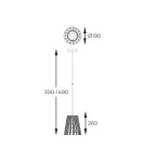 Lampy wiszące glamour - Zuma Line BACH ZŁOTY/PRZEZROCZYSTY P0547-01H-F9AC WISZĄCA - product 3