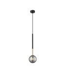 Lampy wiszące kule - Zuma Line ARCTURUS CZARNY MAT/FRANCUSKIE ZŁOTO/SZKŁO CHROM P0574-01F-SDFZ WISZĄCA - product 1