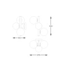 Kinkiety złote - Zuma Line MOLECULE FRANCUSKIE ZŁOTO/MATOWY OPAL W0454-03U-F7AA KINKIET - product 2