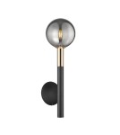 Kinkiety kule - Zuma Line ARCTURUS CZARNY MAT/FRANCUSKIE ZŁOTO/SZKŁO CHROM W0574-01B-SDFZ KINKIET - product 1