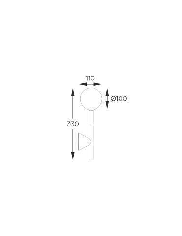 Zuma Line ARCTURUS CZARNY MAT/FRANCUSKIE ZŁOTO/SZKŁO CHROM W0574-01B-SDFZ KINKIET - produkt 2