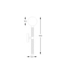Kinkiety glamour - Zuma Line MIDA MOSIĄDZ SZCZOTKOWANY/SZKŁO ZŁOTE W0583-01A-2GHF KINKIET - product 2