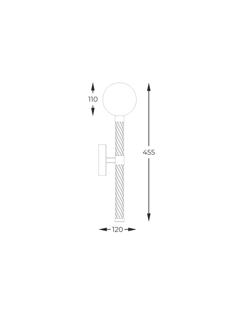 Kinkiety glamour - Zuma Line MIDA MOSIĄDZ SZCZOTKOWANY/SZKŁO ZŁOTE W0583-01A-2GHF KINKIET - product kolory-swiatla.pl 2