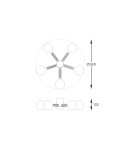 Lampy sufitowe złote - Zuma Line MIDA MOSIĄDZ SZCZOTKOWANY/SZKŁO ZŁOTE C0583-05C-2GHF SUFITOWA - product 2
