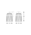 Kinkiety klasyczne - Zuma Line TAZZA ZŁOTY/PRZEZROCZYSTY W0590-01A-V7AC KINKIET - product 2
