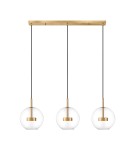 Lampy wiszące na listwie - Zuma Line ENCELADUS ZŁOTY BRĄZ/PRZEZROCZYSTY P0428-03J-L4AC WISZĄCA - product 1