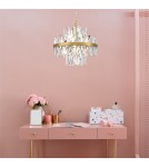 Lampy wiszące glamour - Zuma Line CONSTANTINOPLE ANTYCZNE ZŁOTO/PRZEZROCZYSTY P0567-08C-7GAC WISZĄCA - product 3